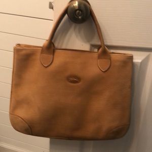 LongChamp Tan Nubuck Satchel